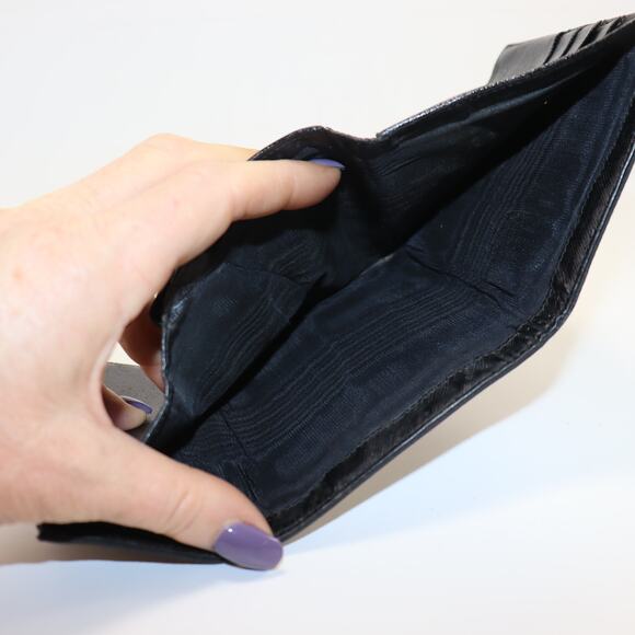 Prada Black Nylon & Saffiano Leather Wallet – Tri-Fold with Coin Pocket - Picture 6 of 8